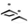 Lámpara de oficina cuadrada de cuatro lados LED lámpara de modelado lámpara de forma especial lámpara de modelado creativo candelabro de oficina hueco sólido