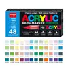 Guangna 8101 Marcador Acrílico de Punta Suave Líquido Recto Marcador de Pluma de Acuarela Multicolor Pluma de Pintura de Color para Graffiti