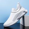 Comércio exterior transfronteiriço Novo plus size meias sapatos sapatilha masculina na moda respirável voando malha tecida correndo sapatos casuais homens