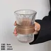 Copos de vidro estilo chinês para casa, com isolamento térmico, anti-escaldante, para chá, conjunto de copos para beber para sala de estar e recepção, copos de suco, xícaras de café