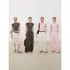 DestacadoCorrió 26 Primavera/Verano Nuevo Algodón Mercerizado de Nitrógeno Líquido Algodón de Seda Cupro Estilo Americano Camiseta de Manga Corta