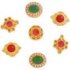 Accesorios de oro de larga data para pulseras, pulsera, nudo chino, incrustado con diamante rojo, perla, parte posterior, cuentas de transferencia de nube, personalidad