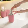 Amazon Transfronterizo Baño Amor Moderno Simple Plástico Plateado Dispensador de Jabón Caja de Jabón Juego de Cuatro Piezas para Baño