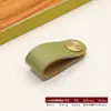 Manijas de Cuero de Color Latón Transfronterizas para Gabinetes, Estilo Sencillo para Armarios y Cajones, Manijas de Cuero de Cobre Puro para Bolsos y Cajas