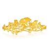Pulsera Ginkgo con Hebilla Color Oro Estilo Étnico para Mujer Combinación Versátil Set Tres Vidas Albaricoque Diamante Perla Pulsera Abierta