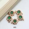 Zirconita Microincrustación Estéreo Hebilla Doble Copo de Nieve Colgante Pendientes Colgantes Accesorios Hecho a Mano DIY Pasador Coronas Material de Joyería