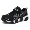 Zapatos Jinjiang zapatos para niños zapatos deportivos para niños superficie de cuero superficie de malla zapatos para niños niños medianos y grandes zapatos casuales para estudiantes zapatos