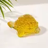 Nueva Tortuga de Dinero de Cristal, Tortuga que Devuelve Dinero, Tortuga de la Fortuna con Dorso de Moneda de Cobre, Decoración de Escritorio, Adorno de Tortuga de Dinero de Vidrio