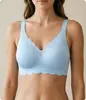 Sujetador europeo y americano transfronterizo de soporte suave, sin aros, push-up, anti-flacidez, minimiza bustos grandes y proporciona soporte lateral para mujeres