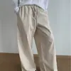 2026 Nuevos Pantalones Casuales Transpirables de Color Sólido de Moda para Primavera Verano, Pantalones Rectos Sueltos Casuales para Hombre Estilo Europeo y Americano con Cordones