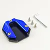 Accesorios de Modificación para Motocicleta Placa de Soporte para Pie de Aleación de Aluminio CNC Bloque de Soporte Lateral Auxiliar Ampliado Duradero Soporte para Pie Borde Antideslizante