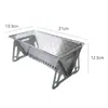 Forno de Churrasqueira Portátil Dobrável Mini Aço Inoxidável 304 Conjunto Completo Pequeno para Exterior Celebridade da Internet Ferramentas de Churrasco Fabricante