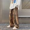 Pantalones rectos de pana para hombre, otoño e invierno, gruesos, estilo americano, retro, de marca de moda, pantalones largos de primavera y otoño, pantalones casuales de pierna ancha.