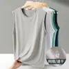 Chaleco de Malla Fina de Seda de Hielo de Verano para Hombre, Transpirable, de Secado Rápido, Deportivo, Talla Grande, Hueco, Hombros Anchos, Camiseta sin Mangas, Top para Hombre
