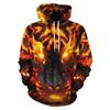 Suéter con capucha para hombre personalizado de comercio exterior transfronterizo 2022 nuevo suéter 3D estampado digital de calavera suéter exterior DIY