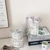 Caja de Regalo Estilo Puff Transfronteriza de PVC Estilo Chanel Pequeño Regalo para el Día del Maestro Bolso de Mano Regalo Flor Tejida Tienda Hecha a Mano Regalo