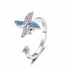 Europeu e Americano Nova Internet Celebridade Rotatable Windmill Ring Light Luxury Niche Open Index Finger Ins Trendy Design Ring