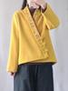 Otoño e Invierno Nuevo Top Cardigan Chaqueta de Terciopelo Doble Cara Estilo Étnico Retro Bordado para Mujer Cuello en V Hebilla Holgado y Versátil