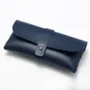 Estojo para óculos de unha única em estoque, em couro preto, bolsa para óculos portátil, caixa para armazenamento de óculos de sol, para impressão