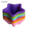 Cocedor de Huevos de Silicona Molde para Pasteles Molde para Gelatina Estrella de Cinco Puntas Flor Bizcocho Muffin Taza Molde de Silicona Mousse Pudín