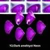 Broca de Vidro em Formato de Machado para Chanfrar Bordas, Strass de Costura à Mão com Fundo Plano, Acessórios Coloridos Fluorescentes Neon para Roupas DIY com Duas Furações, Joias Artesanais