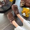 Sapatos Canguru Versáteis Femininos Tudo Incluído Sapatos Birkenstock de Solado Grosso Nova Coleção Primavera/Verão 2025 Mocassins Casuais Retrô