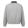 Sudadera de retazos a cuadros de dos piezas falsas con cuello camisero para hombre, marca de moda, cuello cruzado irregular, jersey deportivo de corte holgado único