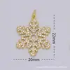 Venta directa del fabricante: Caja de regalo de Navidad de 18 quilates con microincrustaciones de cobre, accesorios de colgante con goteo de aceite, accesorios para pulsera y collar, accesorios para DIY