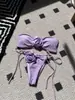 Conjunto de Biquíni Três Peças com Design Tridimensional, Único e Estiloso, Estilo Ilha de Alto Padrão, Roupa de Férias Floral Longa Sexy da Tailândia