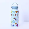 Botella Espacial de Gran Capacidad con Impresión por Transferencia de Agua Transfronteriza Taza de Acero Inoxidable 304 de Doble Pared con Aislamiento al Vacío de Gran Capacidad Botella de Agua Deportiva