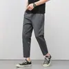 Pantalones de Seda de Hielo para Hombre 2023 Verano Delgados Moda Marca Secado Rápido Transpirables Pantalones Casuales Pantalones de Moda de Verano para Hombre hasta el Tobillo