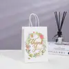 Bolsa de papel kraft dorada para Amazon transfronterizo, bolsa de mano para tienda de ropa, bolsa de papel para embalaje de regalo cosmético, en stock