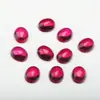 Anel Ruby Artificial Ruby Vermelho Corindo Sintético 5# Resistente a Altas Temperaturas Cerável Superfície Plana Forma de Ovo