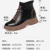 Botas de Cuero para Madre de Mediana Edad, Forradas de Polar, Engrosadas, Tacón Plano, Resistentes al Frío, Antihielo, Color Sólido, Combinan con Todo, Velcro Simple, Holgadas