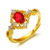 Anillo para niña de zafiro de apertura de oro de arena de Vietnam al por mayor, latón chapado en oro, anillo de nuevo estilo, anillo de moda, mujer