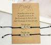 Estilo Europeo y Americano de Venta Caliente Moda Personalizada Cuerda de Mano Tejida a Mano Pura Círculo de Plata Vintage Pulsera de San Valentín para Mujer
