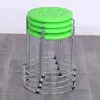 Taburete Redondo para el Hogar, Taburete de Plástico Reforzado, Taburete de Plástico Engrosado para Adultos, Mesa de Comedor, Oficina Comercial, Taburete de Puesto, Simple y Moderno