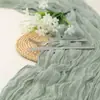 Caminho de Mesa Amazon Voile Bali Estilo Boêmio Decoração de Mesa para Festa de Aniversário Toalha de Mesa Plissada Torcida Atacado