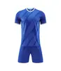 Ropa de Fútbol al por Mayor de Fábrica Traje para Hombres y Mujeres Estudiantes Manga Corta Secado Rápido Ropa Deportiva de Entrenamiento para Equipo Impresión Placa Ligera Ropa de Fútbol