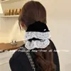 Sensación Perezosa ~ Hermoso Scrunchie de Encaje de Terciopelo Coreano para Mujer, Scrunchie de Gama Alta, Accesorios para el Cabello de Goma