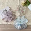 Diadema de Tulle de Princesa Sirena bajo el Sol~Diadema de Perlas Estilo Coreano con un Ambiente Brillante, Diadema Scrunchie de Nicho para Mujeres