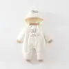 Mameluco de Bebé Otoño e Invierno Bebé 300g Acolchado Cálido Engrosado Ropa de Algodón Pelele Salida Ropa para Gatear Ropa de Algodón
