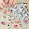Arte de Uñas de Gato de Dibujos Animados Estilo Japonés Pedrería Transfronterizo Nuevo Hello Kitty Aleación Gota de Aceite Diamante Decoraciones de Uñas DIY