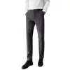 Pantalones de traje versátiles, modernos, de corte recto, holgados y con caída para hombre, elegantes y sin arrugas para ocasiones formales