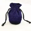 Bolsas de Terciopelo de Fondo Redondo, Fondo Cuadrado al por Mayor, Fundas de Terciopelo para Tazas Térmicas, Bolsas de Terciopelo para Embalaje de Vino Tinto, Bolsas de Terciopelo Azul Claro