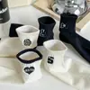 Calcetines Cortos para Mujer, Estilo Japonés, Blanco y Negro, Inspirados en Chanel, Calcetines Blancos para Tobillo, Estilo Ins de Moda, Estilo Universitario, Venta al por Mayor para Mujeres, Estilo Fino Cómodo