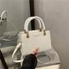 Bolso de Hombro con Estampado de Patrón de Piedra, Bolso Cruzado de Color Sólido Simple y Versátil, Bolso Tote de Gran Capacidad con Textura Casual Estilo Coreano