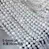 Atacado Em Estoque 5-6mm Pérola Natural de Água Doce Zhuji Forma Irregular Barroca Pulseira Colar DIY com Furos Horizontais e Brilho Dupla Face