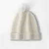 Cashmere 2025 Outono e Inverno Novo Chapéu Feminino Elegante Cor Lisa Bola de Pelo Quente e Fashionável Tricô Punho Casual Baotou