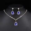 Collar de Gota de Agua con Circonita de Moda Cadena para Clavícula de Temperatura Alta de Lujo Ligero Collar de Lujo Ligero Exquisito Pendiente Venta al por Mayor